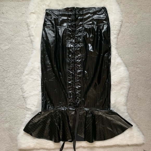 RARE Lip Service Corset Goth Skirt - Picture 3 of 6